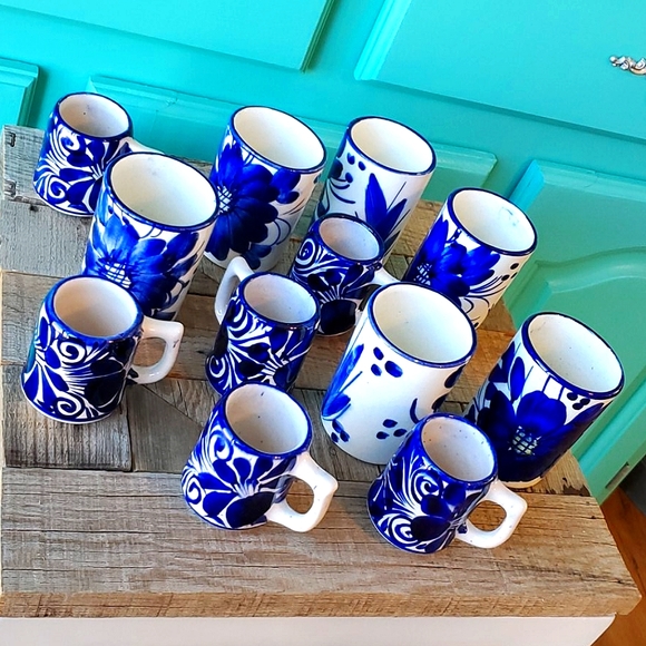 Lot of handmade,ceramic glazed Tea&Espresso Cups - Picture 3 of 12